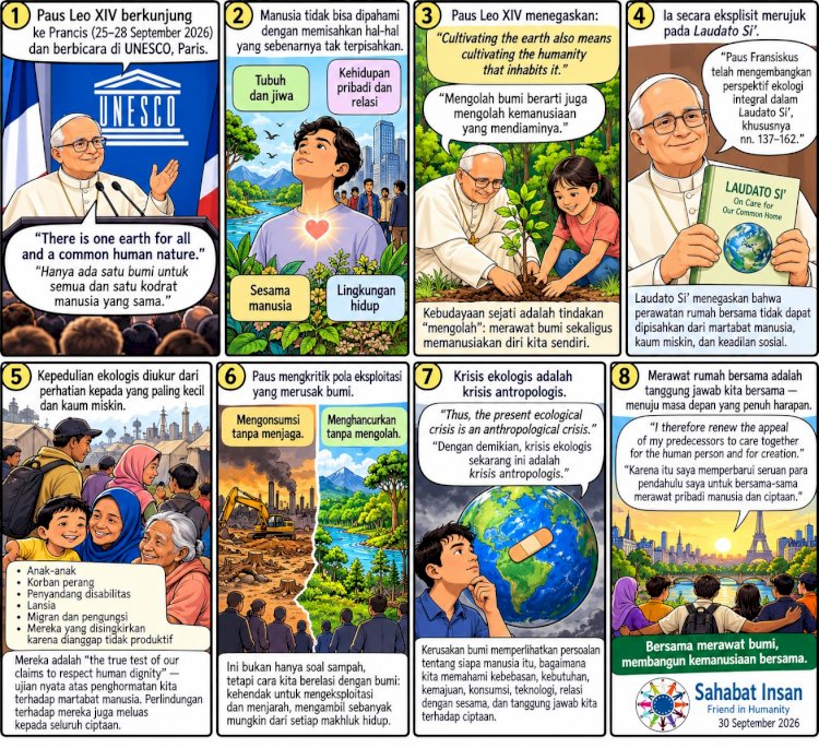 APA YANG DIKATAKAN OLEH PAUS LEO XIV TENTANG PERAWATAN BUMI, OUR COMMON HOME, ISI LAUDATO SI', KETIKA BERKUNJUNG KE PERANCIS  BARU-BARU INI?